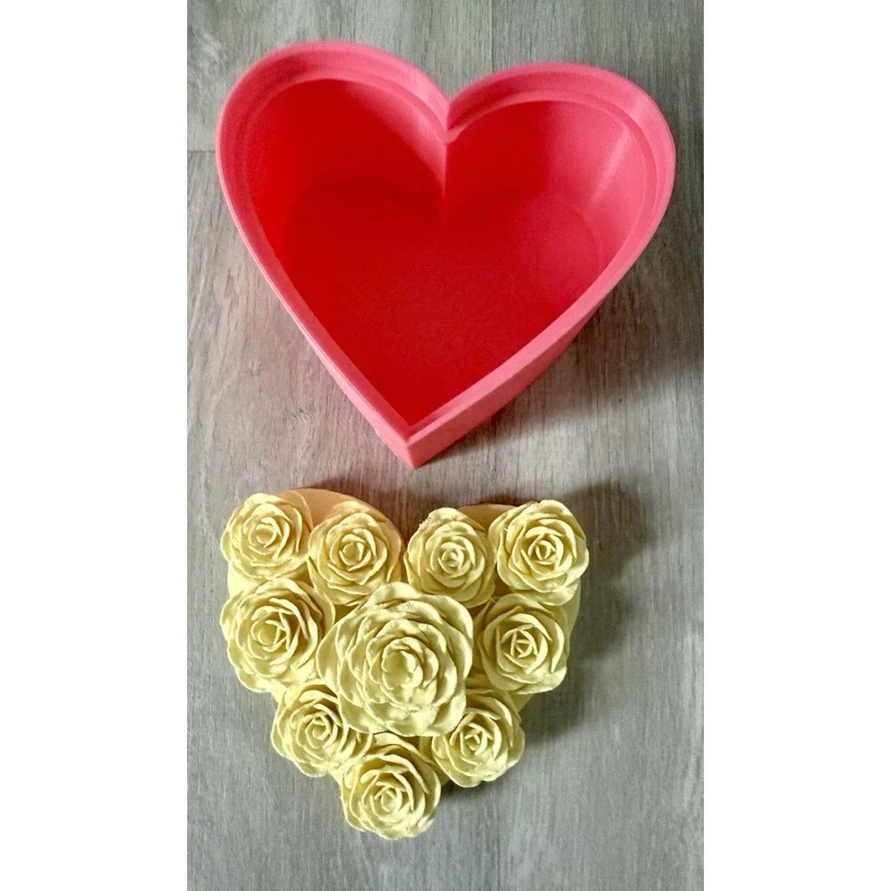 Roses Heart Container Valentine's Day 3D‎ printed jewelry box gift